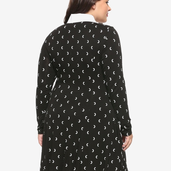 Hot Topic Moon Print Long-Sleeve Collared Dress- Size 3x- READ DESCRIPTION - Picture 3 of 7